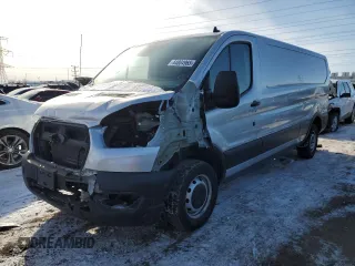 2021 Ford Transit Cargo with VIN 1FTYE1Y82MKA07059, listed as a Copart auction lot 44804965 with 43,980 mi miles and Salvage Title. Bid and sale history available at carsss.com. Image 1.