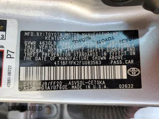 2015 Toyota Camry XLE with VIN 4T1BF1FK2FU083563, listed as a Copart auction lot 41492654 with 221,437 mi miles and Clean Title. Bid and sale history available at carsss.com. Image 12.