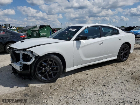 2023 Dodge Charger GT with VIN 2C3CDXHG1PH597942, listed as a Copart auction lot 52587995 with 34,757 mi miles and Clean Title. Bid and sale history available at carsss.com. Image 1.