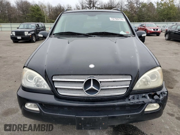 2005 Mercedes-Benz M-Class 3.7L with VIN 4JGAB57E35A559004, listed as a Copart auction lot 72765774 with 225,883 mi miles and Salvage Title. Bid and sale history available at carsss.com. Image 5.