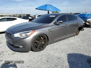 2015 Kia K900 Luxury z VIN KNALW4D46F6019798, wystawiony jako Copart lot #53734435 z przebiegiem 97 467 mil mil oraz Szkody całkowita. Historia ofert i sprzedaży dostępna na DreamBid. Obrazek 1.