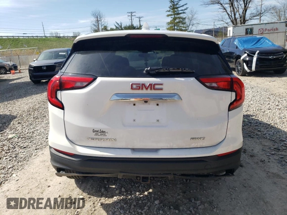 2020 GMC Terrain SLE with VIN 3GKALTEV5LL133155, listed as a Copart auction lot 53866145 with 75,168 mi miles and Salvage Title. Bid and sale history available at DreamBid. Image 6.