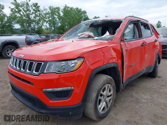 2017 Jeep Compass Sport z VIN 3C4NJDABXHT624087, wystawiony jako IAAI lot #42592951 z przebiegiem Nie podano mil oraz . Historia ofert i sprzedaży dostępna na DreamBid. Obrazek 18.