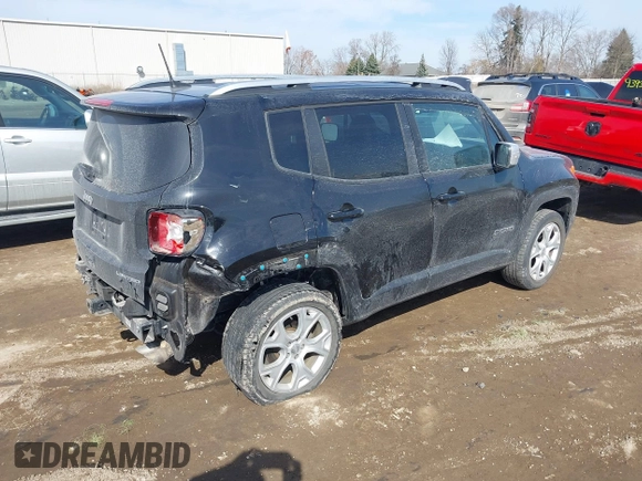 2018 Jeep Renegade Limited with VIN ZACCJBDB8JPH11684, listed as a IAAI auction lot 41798155 with 74,875 mi miles and . Bid and sale history available at DreamBid. Image 4.