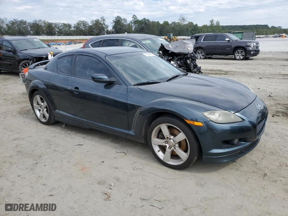 2004 Mazda RX-8 with VIN JM1FE17N040130675, listed as a Copart auction lot 72944474 with 143,744 mi miles and Clean Title. Bid and sale history available at carsss.com. Image 4.