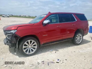 2022 Chevrolet Tahoe Premier with VIN 1GNSKSKL3NR337102, listed as a Copart auction lot 59164885 with 46,574 mi miles and Salvage title. Bid and sale history available at DreamBid. Image 1.