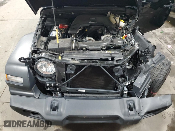 2020 Jeep Wrangler Unlimited Sport Altitude with VIN 1C4HJXDG1LW190876, listed as a Copart auction lot 54602445 with 75,875 mi miles and Salvage title. Bid and sale history available at DreamBid. Image 11.