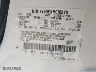 2009 Ford Edge SEL with VIN 2FMDK38C79BA62188, listed as a IAAI auction lot 41605010 with 180,555 mi miles. Bid and sale history available at carsss.com. Image 9.