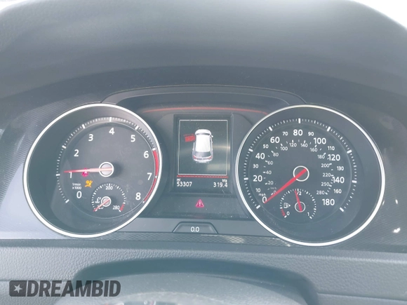 2017 Volkswagen GTI S z VIN 3VW447AU3HM041888, wystawiony jako IAAI lot #41828186 z przebiegiem 53 307 mil mil oraz . Historia ofert i sprzedaży dostępna na DreamBid. Obrazek 7.
