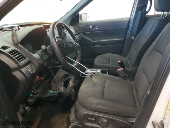 2018 Ford Police Interceptor Utility with VIN 1FM5K8AR1JGC18383, listed as a Copart auction lot 87464864 with 0 mi miles and Salvage Title. Bid and sale history available at carsss.com. Image 7.