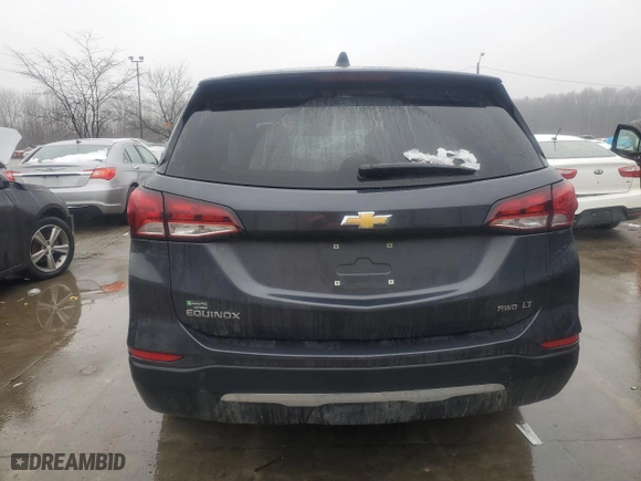 2022 Chevrolet Equinox LT with VIN 2GNAXUEV4N6143308, listed as a Copart auction lot 45022565 with 62,729 mi miles and Salvage Title. Bid and sale history available at carsss.com. Image 6.
