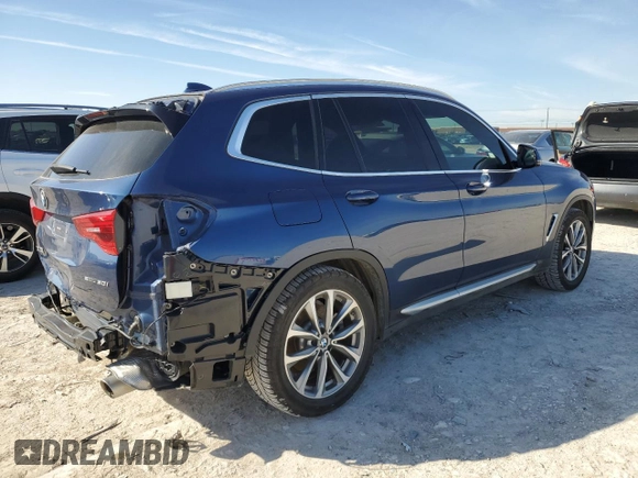 2019 BMW X3 sDrive30i with VIN 5UXTR7C5XKLF32300, listed as a Copart auction lot 45169765 with 39,996 mi miles and Salvage Title. Bid and sale history available at carsss.com. Image 3.