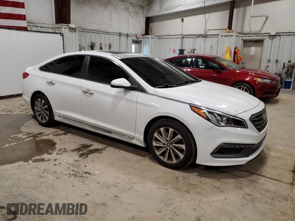 2017 Hyundai Sonata Sport with VIN 5NPE34AF0HH554046, listed as a Copart auction lot 52889635 with 104,942 mi miles and Clean Title. Bid and sale history available at carsss.com. Image 4.