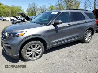 2021 Ford Explorer XLT z VIN 1FMSK8DH1MGA29114, wystawiony jako Copart lot #55319215 z przebiegiem 51 371 mil mil oraz Szkoda całkowita • Salvage title. Historia ofert i sprzedaży dostępna na DreamBid. Obrazek 1.