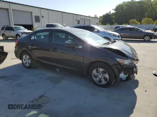 2014 Honda Civic LX z VIN 2HGFB2F54EH533010, wystawiony jako Copart lot #52859605 z przebiegiem 81 051 mil mil oraz Szkoda całkowita • Salvage title. Historia ofert i sprzedaży dostępna na DreamBid. Obrazek 4.