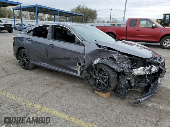 2019 Honda Civic Sport with VIN 2HGFC2F80KH503943, listed as a Copart auction lot 48527165 with 38,348 mi miles and Salvage Title. Bid and sale history available at DreamBid. Image 4.