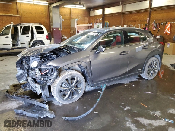 2019 Lexus UX with VIN JTHU9JBH5K2004597, listed as a Copart auction lot 49485153 with 30,512 mi miles. Bid and sale history available at carsss.com. Image 1.