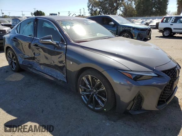 2023 Lexus IS with VIN JTHGZ1B20P5062308, listed as a Copart auction lot 47657725 with 33,514 mi miles and Salvage Title. Bid and sale history available at carsss.com. Image 4.