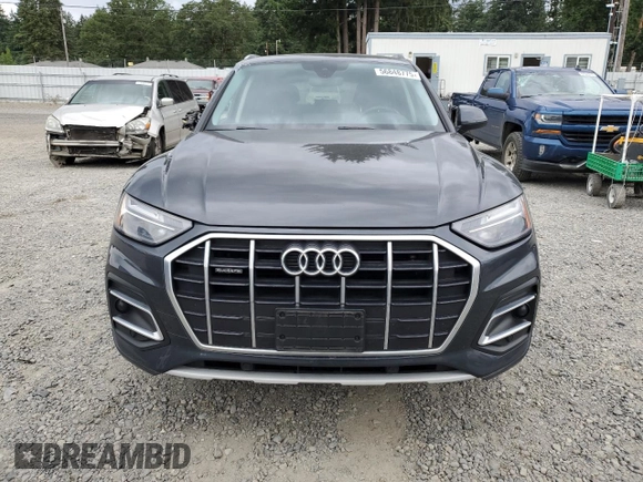 2021 Audi Q5 Premium with VIN WA1AAAFY3M2004889, listed as a Copart auction lot 56848775 with 84,071 mi miles and Salvage title. Bid and sale history available at DreamBid. Image 5.