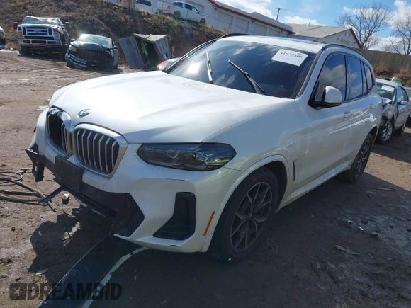 2022 BMW X3 xDrive30i with VIN 5UX53DP00N9M13841, listed as a IAAI auction lot 41677305 with 58,100 mi miles and . Bid and sale history available at DreamBid. Image 17.