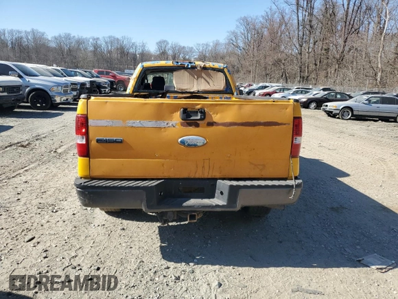 2007 Ford F-150 XL with VIN 1FTPF12V57KC93890, listed as a Copart auction lot 48167925 with 0 mi miles and Salvage Title. Bid and sale history available at carsss.com. Image 6.