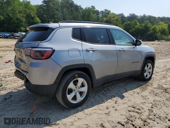 2019 Jeep Compass Latitude with VIN 3C4NJDBB3KT847058, listed as a Copart auction lot 60698065 with 90,687 mi miles and Salvage title. Bid and sale history available at DreamBid. Image 3.