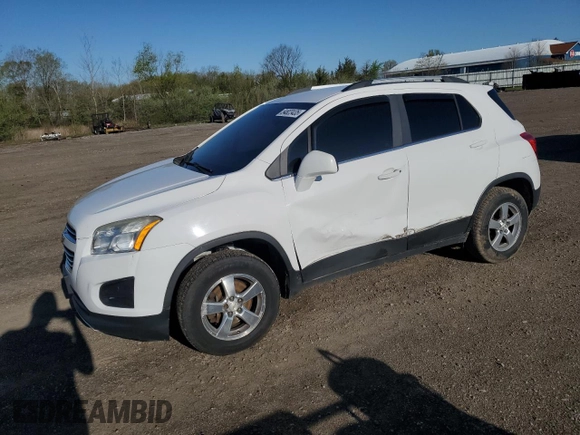 2016 Chevrolet Trax LT with VIN 3GNCJPSB6GL118091, listed as a Copart auction lot 54823435 with 114,762 mi miles and Salvage Title. Bid and sale history available at DreamBid. Image 1.