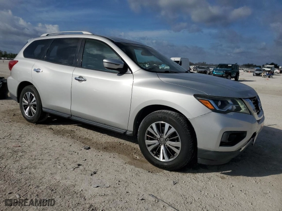2017 Nissan Pathfinder SL with VIN 5N1DR2MN2HC652634, listed as a Copart auction lot 45129865 with 91,521 mi miles and Salvage Title. Bid and sale history available at carsss.com. Image 4.
