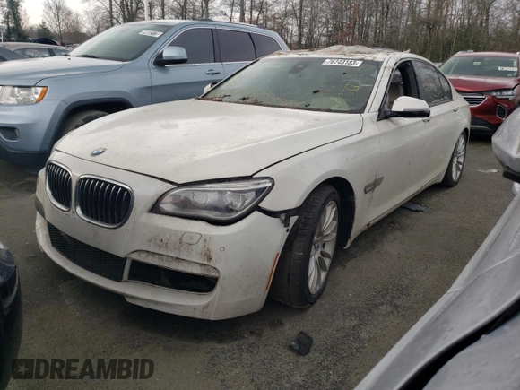 2013 BMW 7 Series 750i with VIN WBAYA8C50DC996469, listed as a Copart auction lot 41450395 with 17,504 mi miles and Non repairable. Bid and sale history available at DreamBid. Image 1.