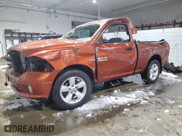 2013 Ram 1500 Express with VIN 3C6JR7AT7DG572736, listed as a Copart auction lot 45131975 with 65,518 mi miles and Salvage title. Bid and sale history available at DreamBid. Image 1.