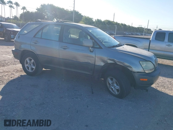 2001 Lexus RX 300 with VIN JTJGF10U110115162, listed as a IAAI auction lot 40998420 with 227,602 mi miles. Bid and sale history available at carsss.com. Image 1.