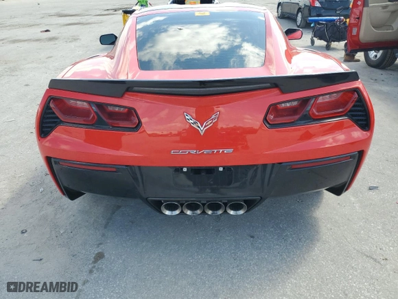 2014 Chevrolet Corvette Stingray Z51 3LT with VIN 1G1YM2D73E5130819, listed as a Copart auction lot 73765464 with 27,988 mi miles and Salvage Title. Bid and sale history available at carsss.com. Image 6.