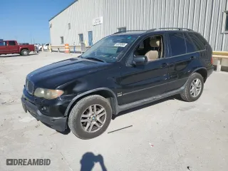 2005 BMW X5 3.0i with VIN 5UXFA13575LY15966, listed as a Copart auction lot 49350855 with 160,017 mi miles and Salvage Title. Bid and sale history available at carsss.com. Image 1.