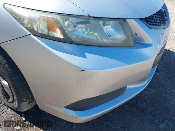 2013 Honda Civic Cpe LX with VIN 2HGFG3B5XDH529877, listed as a IAAI auction lot 41857263 with 1 mi miles. Bid and sale history available at carsss.com. Image 6.