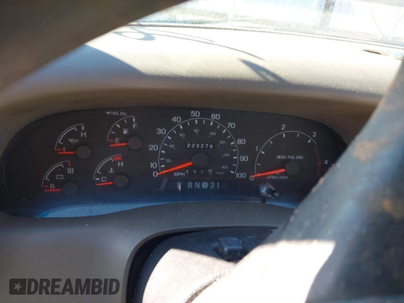 2001 Ford Super Duty F-250 XL with VIN 1FTNX20FX1ED76419, listed as a IAAI auction lot 40859096 with 223,278 mi miles. Bid and sale history available at carsss.com. Image 7.