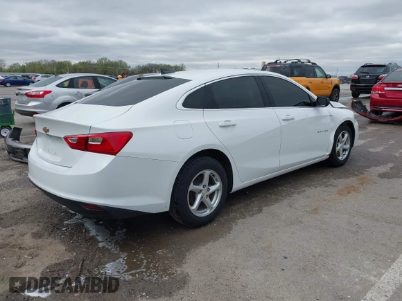 2017 Chevrolet Malibu LS with VIN 1G1ZB5ST6HF141436, listed as a IAAI auction lot 41894113 with 154,521 mi miles and . Bid and sale history available at carsss.com. Image 4.
