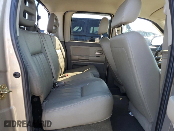 2005 Dodge Dakota Laramie with VIN 1D7HW58N15S326888, listed as a Copart auction lot 43965075 with 87,287 mi miles and Salvage Title. Bid and sale history available at DreamBid. Image 10.