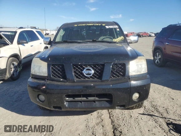 2005 Nissan Titan LE with VIN 1N6AA07B15N555054, listed as a Copart auction lot 42713855 with 213,169 mi miles and Salvage Title. Bid and sale history available at carsss.com. Image 5.