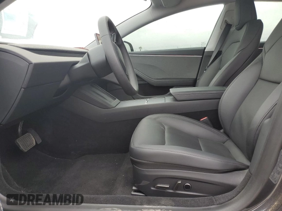 2025 Tesla Model 3 Long Range with VIN 5YJ3E1EA3SF941792, listed as a Copart auction lot 55505795 with 2,813 mi miles and Salvage title. Bid and sale history available at DreamBid. Image 7.