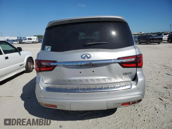 2019 Infiniti QX80 LUXE with VIN JN8AZ2NF0K9682237, listed as a Copart auction lot 76458054 with 200,619 mi miles and Non Repairable. Bid and sale history available at carsss.com. Image 6.