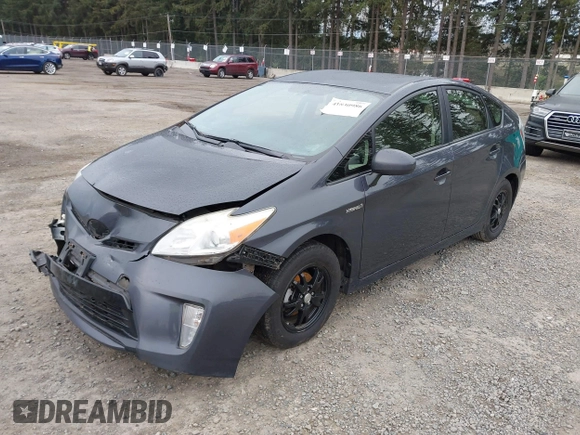 2012 Toyota Prius One with VIN JTDKN3DU5C1604697, listed as a IAAI auction lot 41830986 with 200,255 mi miles. Bid and sale history available at carsss.com. Image 2.