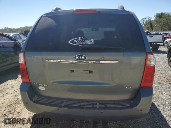 2008 Kia Sedona EX with VIN KNDMB233786265441, listed as a Copart auction lot 74597604 with 0 mi miles and Salvage Title. Bid and sale history available at carsss.com. Image 6.