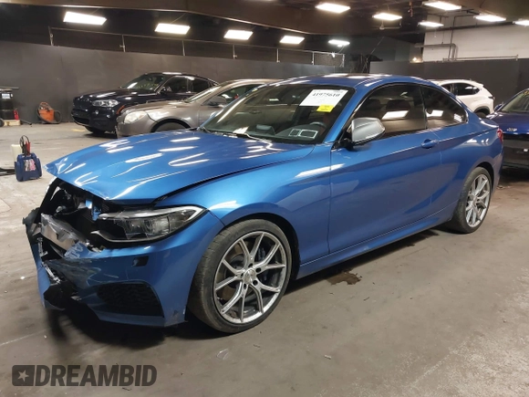 2016 BMW 2 Series M235i with VIN WBA1J7C58GV360712, listed as a IAAI auction lot 41975610 with 18,258 mi miles. Bid and sale history available at carsss.com. Image 2.