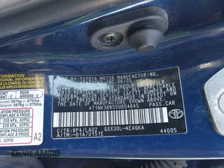 2005 Toyota Avalon XL with VIN 4T1BK36B55U054645, listed as a IAAI auction lot 42069828 with 184,789 mi miles and . Bid and sale history available at carsss.com. Image 9.