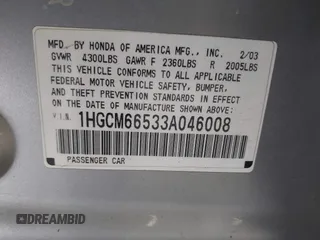 2003 Honda Accord EX with VIN 1HGCM66533A046008, listed as a IAAI auction lot 42395523 with 147,150 mi miles and . Bid and sale history available at DreamBid. Image 9.