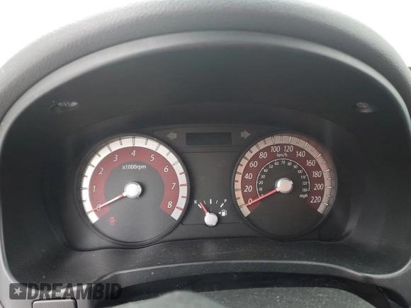 2010 Kia Rio with VIN KNADH4B38A6595734, listed as a Copart auction lot 46349825 with Not Provided miles and Salvage Title. Bid and sale history available at DreamBid. Image 9.