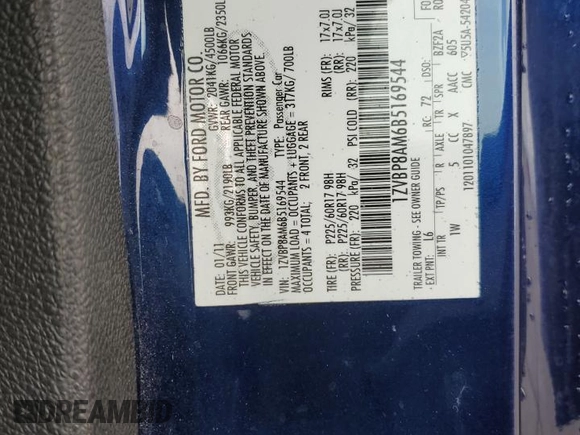 2011 Ford Mustang V6 with VIN 1ZVBP8AM6B5169544, listed as a Copart auction lot 48750345 with 93,824 mi miles and Salvage Title. Bid and sale history available at carsss.com. Image 15.