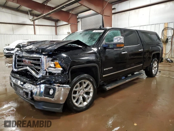 2015 GMC Sierra 1500 SLT with VIN 3GTU2VEJXFG517420, listed as a Copart auction lot 42144385 with 122,446 mi miles and Clean Title. Bid and sale history available at DreamBid. Image 1.