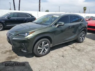 2021 Lexus NX 300h with VIN JTJGJRDZ7M2155967, listed as a Copart auction lot 52143315 with 22,830 mi miles and Salvage Title. Bid and sale history available at DreamBid. Image 1.