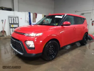 2021 Kia Soul S with VIN KNDJ23AU0M7148955, listed as a Copart auction lot 48199245 with 57,076 mi miles and Salvage Title. Bid and sale history available at carsss.com. Image 1.